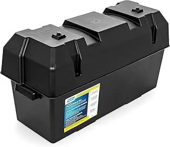 Hardcore Double End To End Battery Box Locks Two 6V GC2 Or 12V Group 24 Cells With Corrosion Proof Poly Shell and Quick Strap Kit