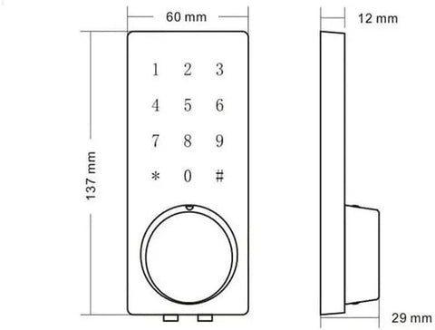 Built Tough Zinc Alloy Electronic Deadbolt Lock With A Slick Touchscreen Keypad Password Keyless Entry Setup dimensions and design features