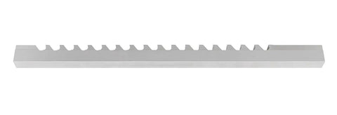 12mm Style D Keyway Broach HSS With Ground Solid Bar For Accurate Keyway Cuts In Inch Or Metric Sizes, bright finish, side view