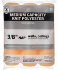 Premium 9 Inch Knit Polyester Roller Covers 3/8 Inch Nap for semi smooth walls ceilings pack of 3 for painting projects.