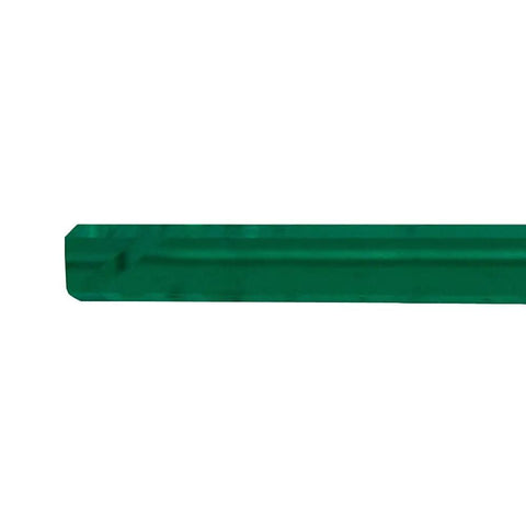 Edge detail of Tough Tempered 22 Inch Square Glass Table Top One Quarter Inch Thick Built To Last Safe Flat Polished Surface With Eased Corners