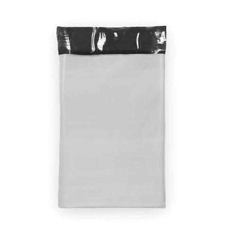 Set of Five 19 Inch by 24 Inch White Poly Mailers Size 8 Self Sealing Puncture Resistant Shipping Envelopes Bulk Pack