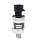 100 Psi Pressure Sensor Transducer With 1 Eighth Inch NPT, Rugged Stainless Steel Body, Industrial Grade, Front View