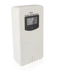 Wireless Outdoor Thermometer Sensor Replacement For SC91, Remote Sensor With 200ft Range, 3 Channel Receiver, Temperature And Humidity Display In Celsius Or Fahrenheit, Wall Mount Or Table Stand, Requires 2 AA Batteries, Not For SC92, SC93, SC31B white sensor front view