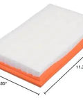 Extra Guard CA4309 Engine Air Filter dimensions 11.39 x 6.85 x 1.54 inches for Infiniti, Nissan, Saab, Subaru models; 12,000 miles protection