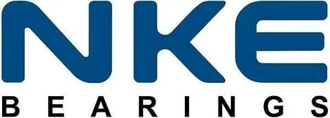 NKE Bearings logo showcasing brand identity in blue and black colors.