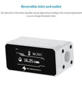 G1/4 Inch Water Temperature Sensor And Flow Meter With OLED Display For PC Water Cooling System on white background
