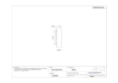 Technical diagram of Beefy Single Inner Ring Tapered Roller Bearing Cone 65237 for radial and axial loads in steel.