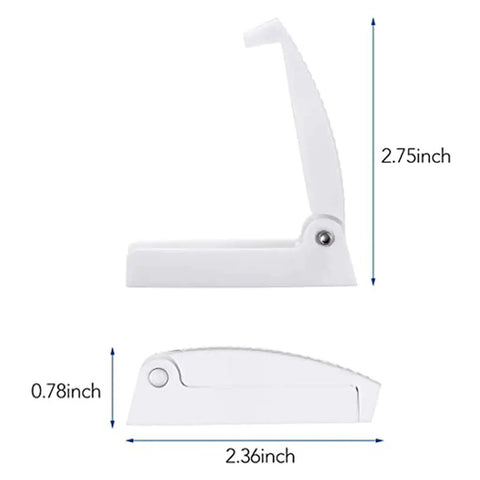 Universal Heavy Duty Trailer Door Catch Bracket With Spring Loaded Hinge, white, 2.75x2.36 inches, for latch closure and secure storage.