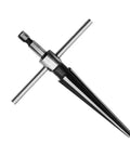 Front view: GUDINGHENG T-handle tapered reamer with 6-flute conical bit for woodworking, sizes 3–13/5–16/5–22 mm