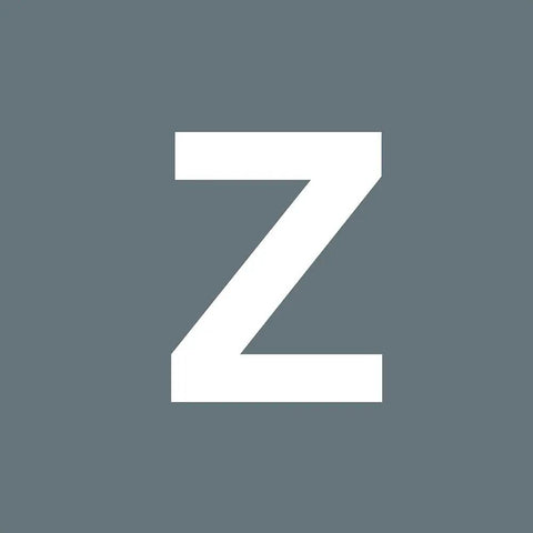 Gray square with a white letter Z centered