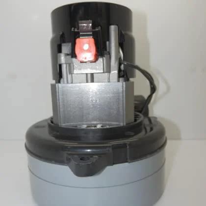 Front view of Ametek Lamb 120V vacuum motor assembly with gray housing