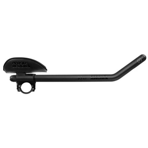 Supersonic Ergo Plus 35 SLC Carbon Aerobar For Road And Triathlon, 400mm Length, side view showing ski bend extension and armrest