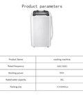 Portable Automatic Shoes Washer And Compact Laundry Cleaner With Built In Spin Dry, Hella Smooth Multi Function Machine For Sneakers And Casual Threads, No Sweat Setup Makes Keeping Your Gear Fresh Totally A Breeze. Compact washing machine parameters, top view, white color, 41x40x66cm size.