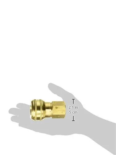Professional Grade Brass Pneumatic Quick Coupler With Female Pipe Thread And Three Quarter Inch NPTF Port Engineering High Flow Capability And Effortless One Hand Push To Connect Hookup Perfect For Rigged Up Work Sites And Daily Shop Grind