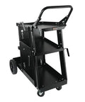 Heavy Duty 3 Tier Welding Cart With 360 Degree Swivel Wheels, Tank Storage And Safety Chains, 400 Lb Capacity