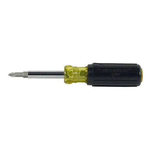 Five In One Screwdriver And Nut Driver With Cushion Grip And End Mark For Quick ID Includes Five Sixteenths Nut Driver, One Quarter Slotted