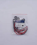 Pack of six 12mm Momentary Push Button Switch On Off Mini Round Waterproof Black with pre-soldered wires in clear packaging