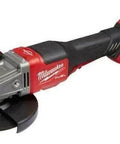 Hardcore Shop Grade Cordless Angle Grinder 4 5 To 6 Inch With Fast Braking And Secure Paddle Switch Tool Only For Demolition And Metal Cutting On Tough Job Sites.