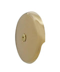 Top Shelf Polished Brass Bathtub Overflow Faceplate With Screw Universal One Hole Drain Cover side view, sleek modern design.