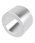 Close-up of Aluminum Spacer 3/4 In Outer Diameter, 1/2 In Inner Diameter, Round Unthreaded Standoff Bushing, Plain Finish, Choose Length.