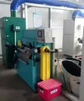 Industrial lathe machine in a workshop setting, showcasing setup for 46-250 Drive Belts For Lathe Type 1 Type 2 Replacement Parts Two Pack