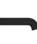 Side view of Matte Black Bath Tub Spout With One Half Inch Male Copper Adapter Included, Genuine All Metal Construction, Round Threaded Design