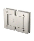 Oil Dynamic 180 Degree Glass To Glass Hinge With Adjustable Self Closing Speed For 5/16 To 9/16 Inch Glass No Hold Open Satin Nickel Finish Also Available In Brushed Satin And Brite Chrome, satin nickel glass door hinge