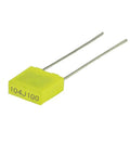 Film Box Capacitor Assortment Kit 240Pcs, Metallized Polyester Capacitors 1nF To 1uF, 24 Values, yellow capacitor detail