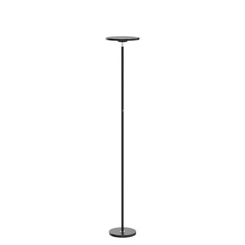 Two-Sided Smart Floor Lamp With RGBCW Color, 2000 Lumens, Alexa And Google Home Ready, 66 Inch Tall, Black, standing view