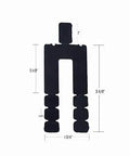 Heavy Duty Stack Shim Set For Windows And Doors Black 256 Piece Stackable Leveling Shims Three Eighths By One Seven Eighths By One Sixteenth Inch Adjustable Made In Usa With Free Fast Shipping black 256 shim set with dimensions labeled