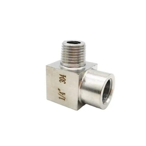 Stainless Steel Hose Adapter And Tap Connector Kit With BSP Threads Pro Grade Heavy Duty Elbow Fittings High Pressure Pipe Connector Male To Male And Female To Female One Eighth To One Inch, 1/4 304 steel elbow fitting