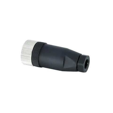 M12 8 Pin Female Industrial Circular Connector A Code Straight 2 Pack Field Wireable Sensor Adapter IP67 12mm Shell