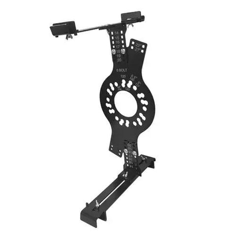 Universal Six Lug Wheel Fitment Mockup Tool Rolling Smooth Checking Tire Diameter And Width From Fourteen To Twenty Two Inches side view with measurement markings.