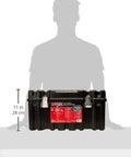 Heavy Duty Plastic Tool Box With Tray For Pros, Rugged Storage Toolbox With Metal Latch And High Strength Fasteners