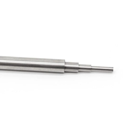 Side view of 5-piece set of 304 stainless steel capillary tubes, 1/4 in OD, 300 mm length, 1 mm wall