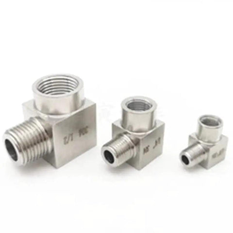 Stainless Steel Hose Adapter And Tap Connector Kit With BSP Threads Pro Grade Heavy Duty Elbow Fittings High Pressure Pipe Connector Male To Male And Female To Female One Eighth To One Inch, stainless adapters