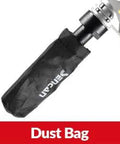 Cordless metal nibbler 16 gauge cutter dust bag accessory attached, showcasing dust collection feature on tool.