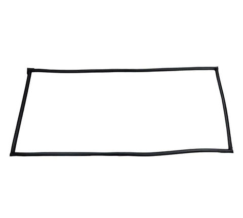 Two-piece black rubber shipping container door gasket set, 9 ft 6 in total length