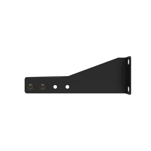Side view of black steel Two Pack 1U Horizontal 19 Inch Rack Mount Cable Management Bracket for network cabinets