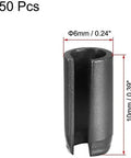 Go To Slotted Spring Pin Set 6mm By 10mm Smooth Finish 65Mn Steel Assortment Kit With 50 Pieces For Small Machine Projects And Diy Repairs Handy For Hobbyists And Makers, close-up view showing dimensions.