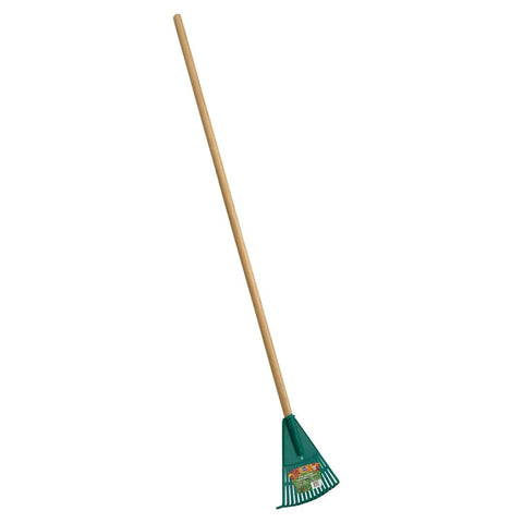 Heavy Duty 8 Inch Garden Rake With A 48 Inch Hardwood Handle For Shrubs And Flower Beds Compact Rake For Tight Spaces And Precise Yard Cleanup