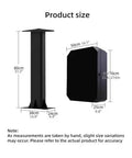 Heavy Duty Ev Charger Lock Box With Floor Stand Outdoor Protective Shell Kickproof Legit Security Vault For Electric Vehicle Plugs White Weather Guard Casing size diagram with dimensions