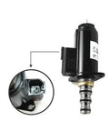 Close-up of Solenoid Valve 1211491 KWE5K31 G24DB30 Heavy Duty Replacement for Excavators with connector detail.