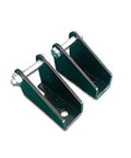 Pair of heavy-duty steel mounting brackets for linear actuator, green finish with bolts (2 pieces)