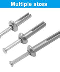 Zinc Alloy Hammer Drive Anchors Quarter Inch By One And A Half Inch Rust Proof Integrated Design For Easy Installation 50 Per Box Ideal For Concrete And Brick Wall Fixing On Indoor And Outdoor Projects, displayed in multiple sizes.