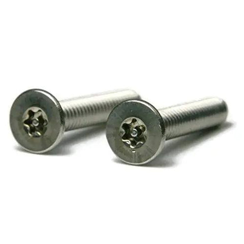Tamper Proof Security Flat Cap Machine Screw With Pin Torx Drive T45 18-8 Stainless Steel 3/8-16 Thread 3 Inch Length, Qty 1000