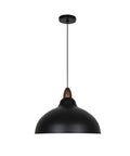 Minimalist Colorful Pendant Light Fixture, Simple Rustic Dome Lamp, Japanese Style Lighting, Black 13.7in for Cafe