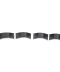 Set of four rounded metal blades from the 10 Piece Leather Corner Round Hand Punch Set Pro Grade Carbon Steel DIY Leatherworking Tool Kit.