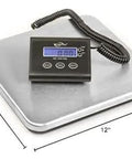 Digital Wireless Postal Scale With 330 Lb Capacity For Shipping And Packaging Industrial Grade Weighing Solution Battery And Adapter Included Beast For Post Offices Warehouses And Manufacturing Environments; silver platform with digital display